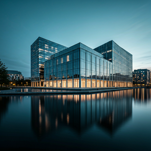 Modern glass office building architecture
